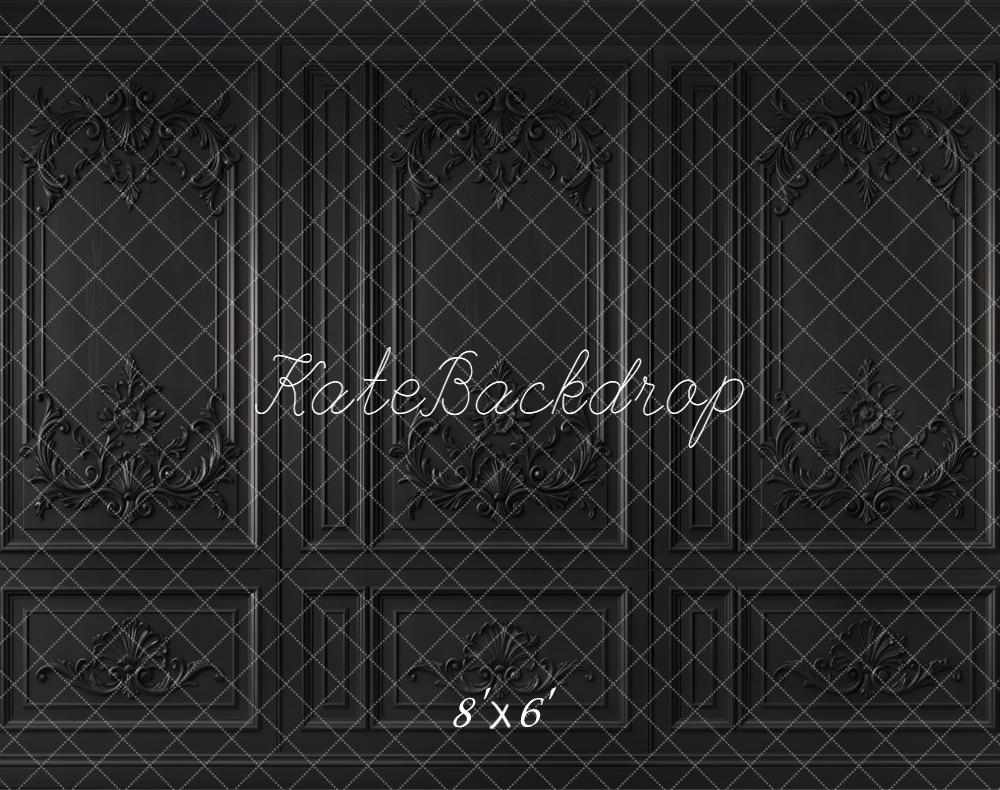 Kate Vintage Black Ornate Wall Printed Backdrop Designed by Kate Image