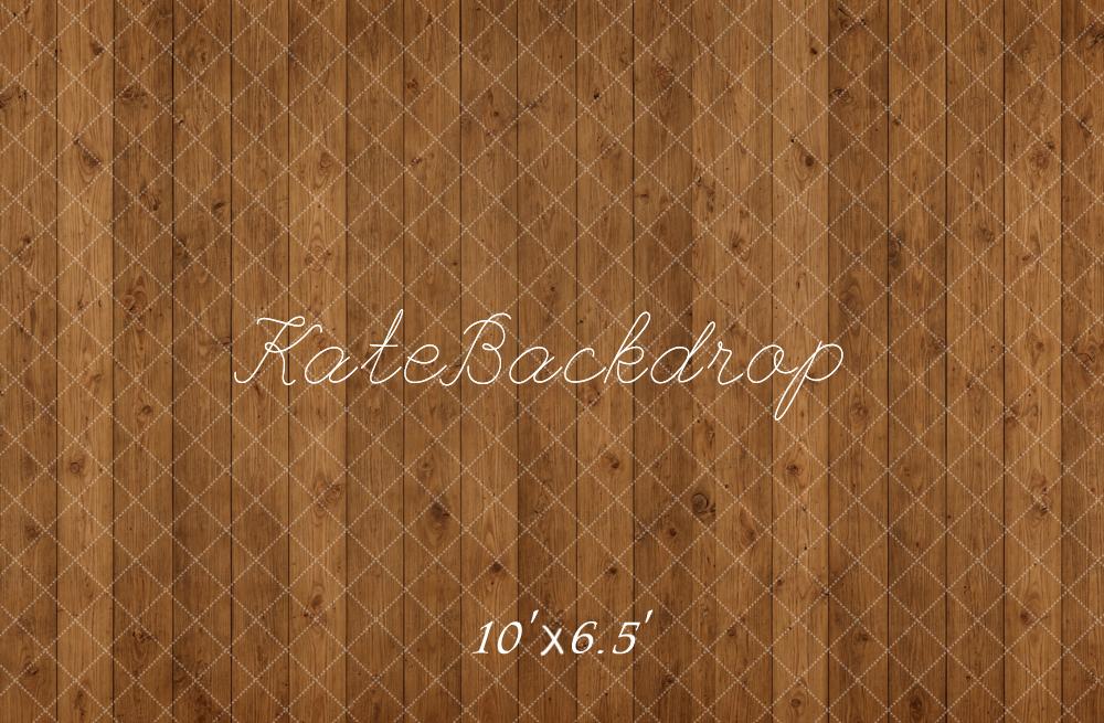 Kate Brown Wood Plank Floor Printed Backdrop Designed by Emetselch