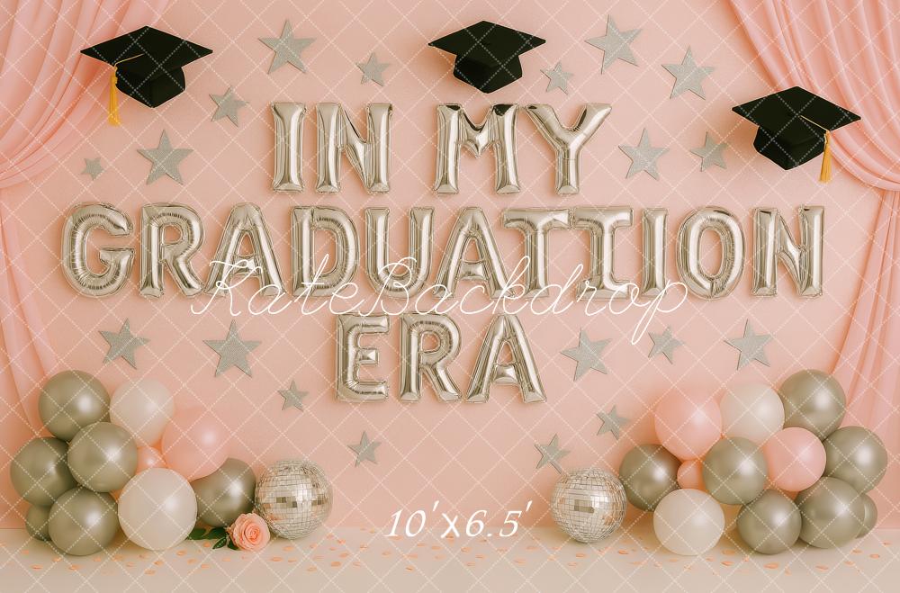 Graduatie Ballon Sterren Roze Foto Achtergrond Designed by Patty Roberts