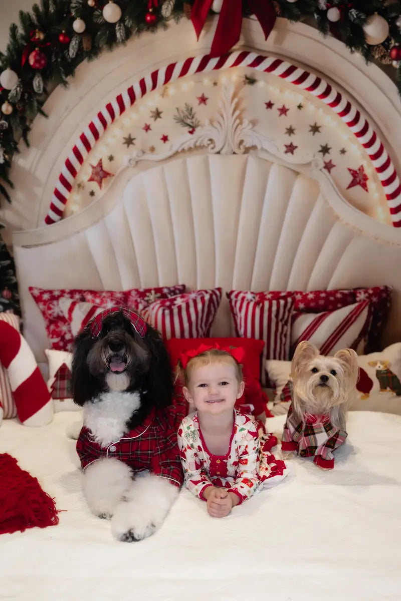 Kate Christmas Candy Cane Arch Headboard Upholstered Backdrop Designed by Emetselch