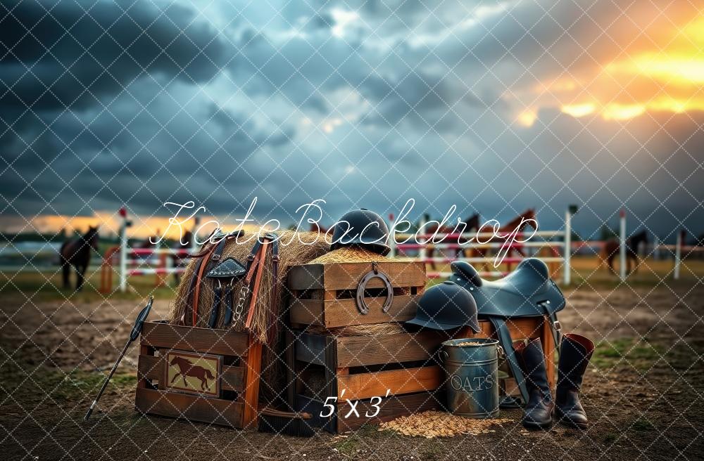 Equestrian Saddle Horse Event Foto Achtergrond Designed by Laura Bybee