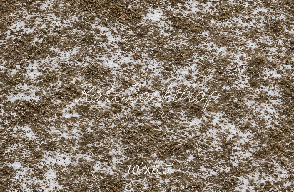 Kate Snowy Ground Dry Grass Floor Printed Backdrop Designed by Emetselch