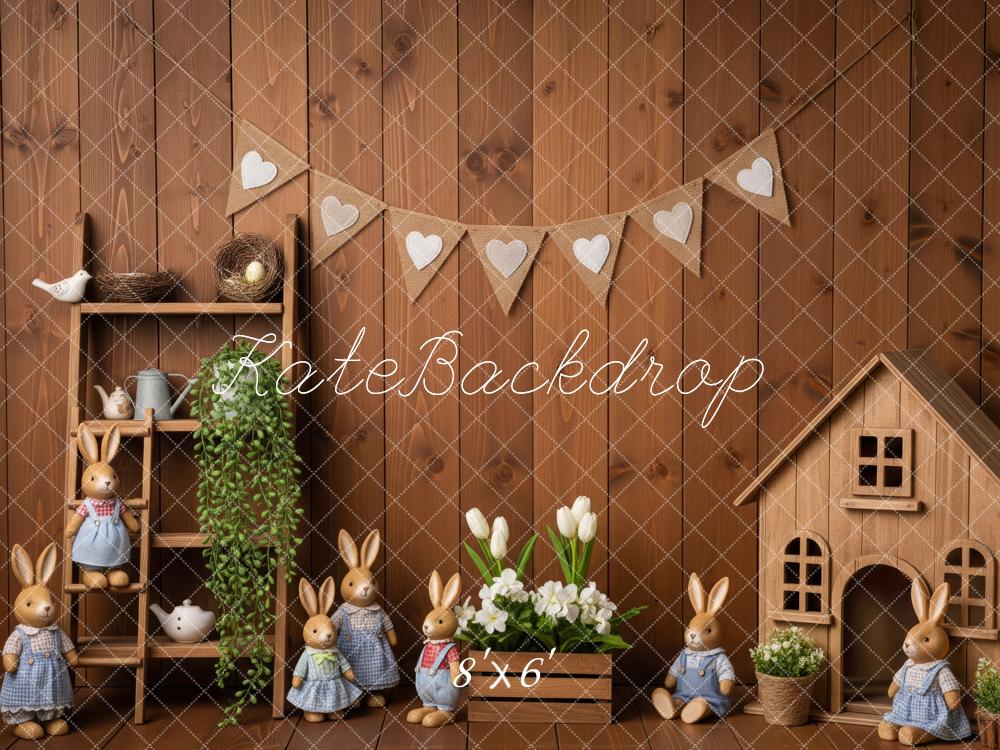 Kate Easter Bunny Wooden Wall Shelf House Backdrop Designed by Patty Roberts