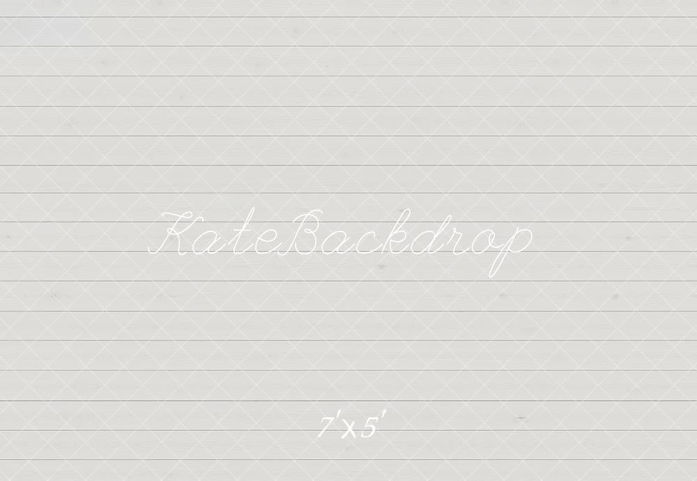 Kate Gray Diamond Lattice Wood Planks Printed Backdrop Designed by Kate Image