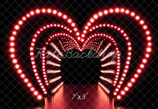 Kate Heart Tunnel Light Printed Backdrop Designed by Emetselch