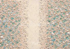 Kate Summer Sand Pebble Path Sea Glass Floor Printed Backdrop Designed by Mini MakeBelieve