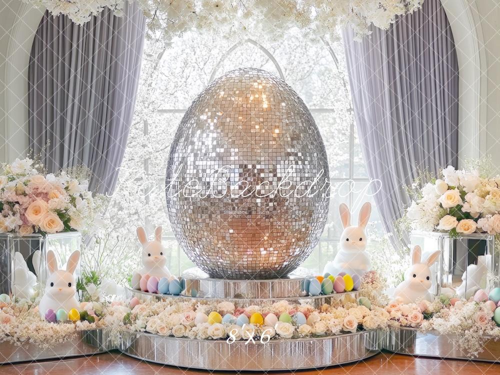 Easter Bunny Disco Egg Foto Achtergrond Designed by Mini MakeBelieve