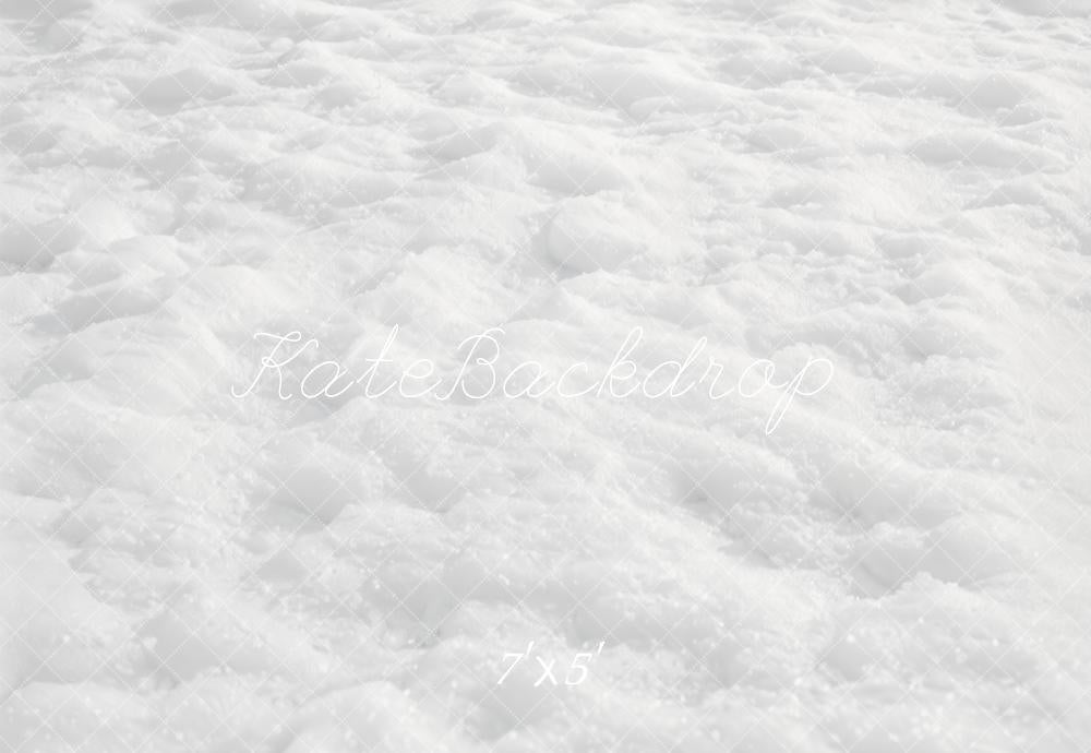 Kate White Snowy Ground Texture Printed Backdrop Designed by Kate Image