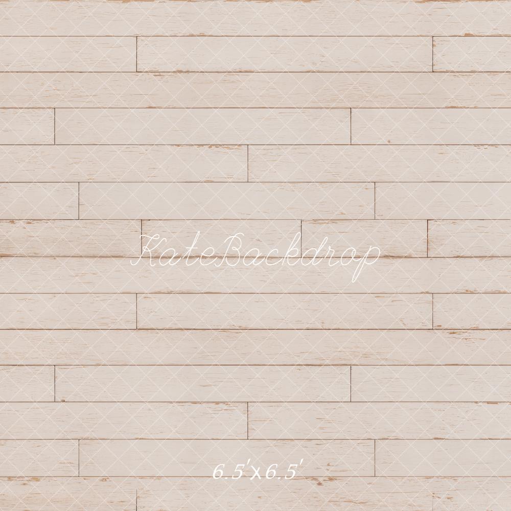 Kate White Retro Planks Floor Printed Backdrop Designed by Emetselch