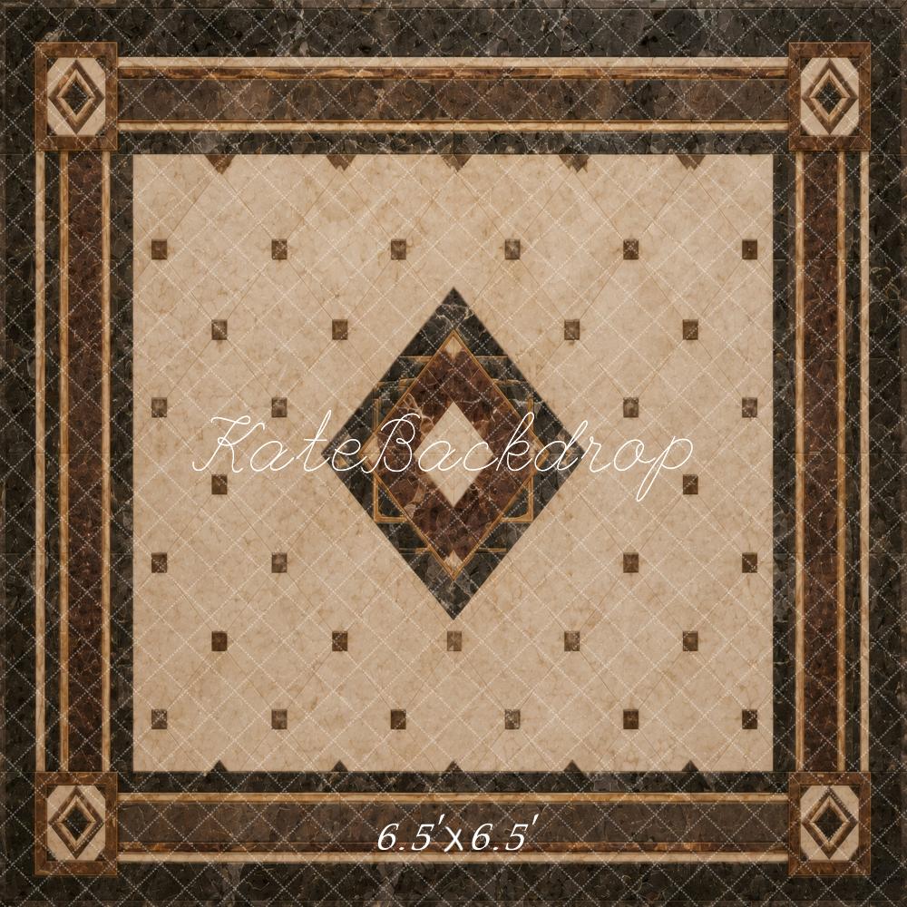 Kate Brown Geometric Tile Floor Printed Backdrop Designed by Vertigo Productions