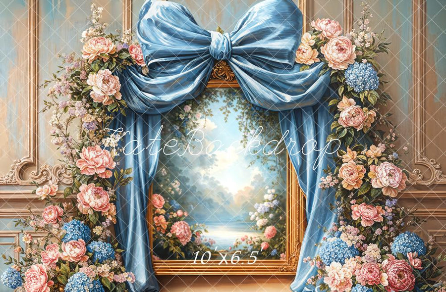Eec Backdrop Elegant Floral Window Scene Backdrop