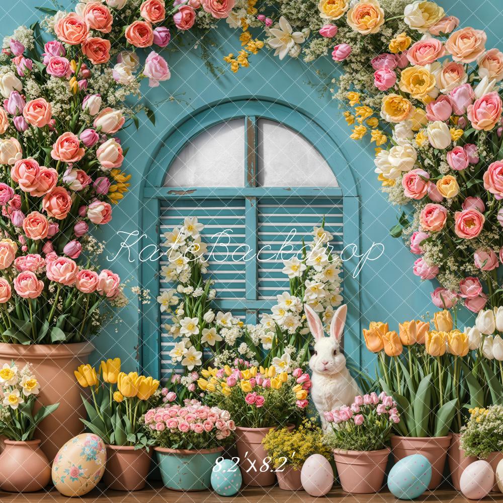 Architettura di Pasqua Con Coniglietto e Uova di Fiori Designed by Emetselch