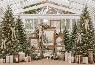 Kate Christmas Greenhouse Christmas Trees Framed Art Gifts Printed Backdrop Designed by Emetselch