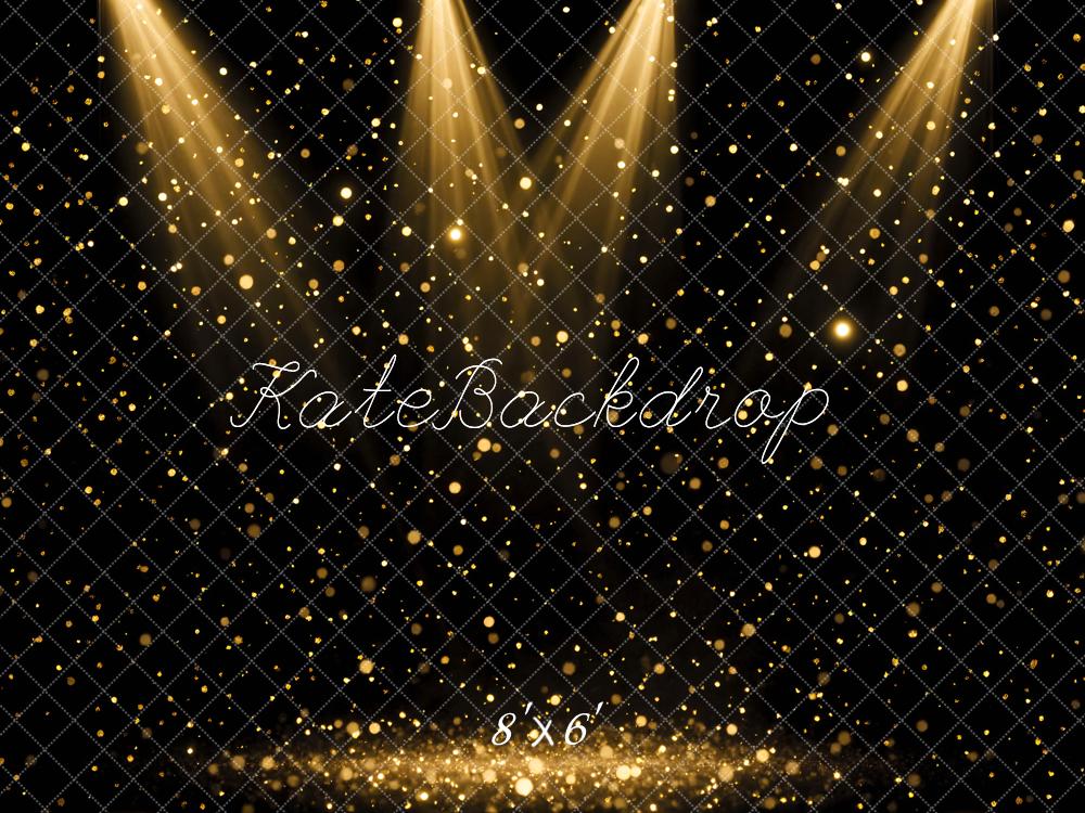 Kate Gold Spotlight Glitter Stage Backdrop Designed by Mini MakeBelieve