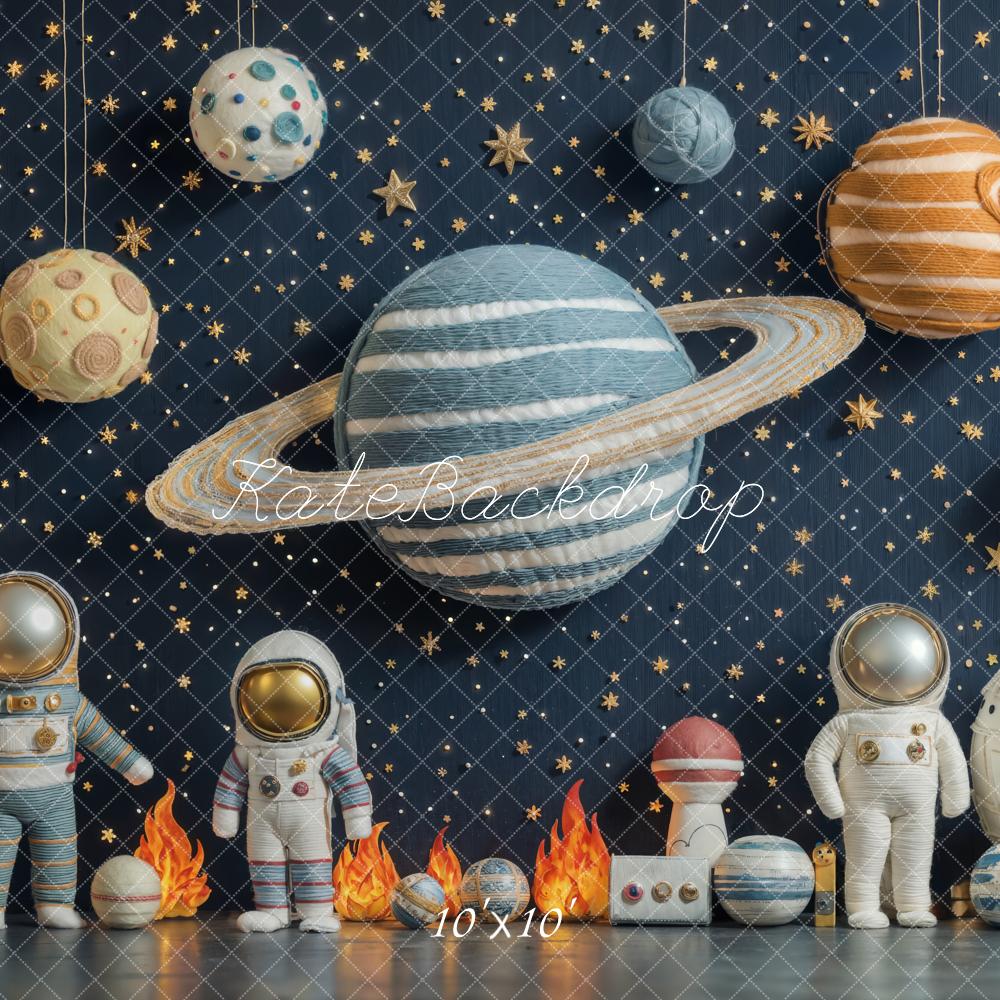Kate Space Adventure Astronaut Planet Boy Backdrop Designed by Emetselch