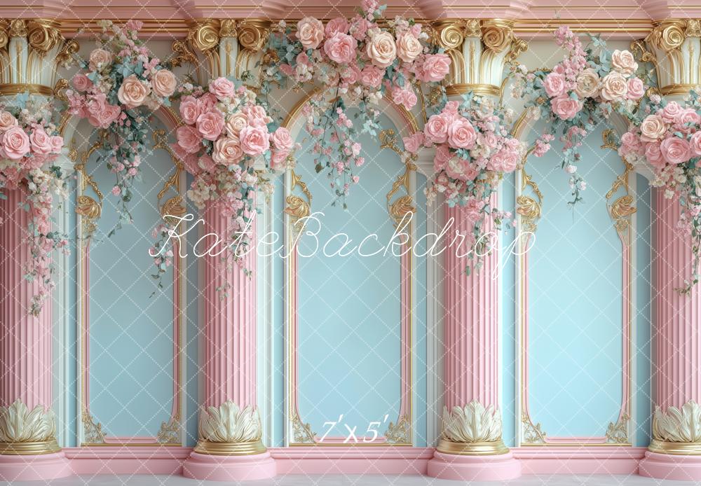 Elegant Vintage Floral Column Backdrop