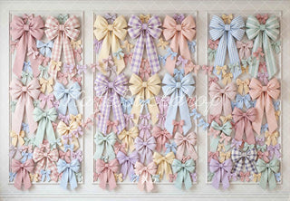Kate Pastel Bow Wall Panel Printed Backdrop Designed by Mini MakeBelieve