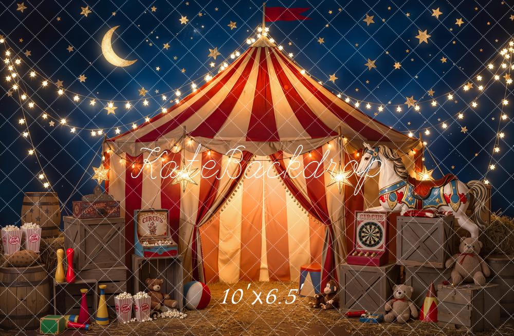 Kate Circus Tent Starry Night Carousel Backdrop Designed by Emetselch