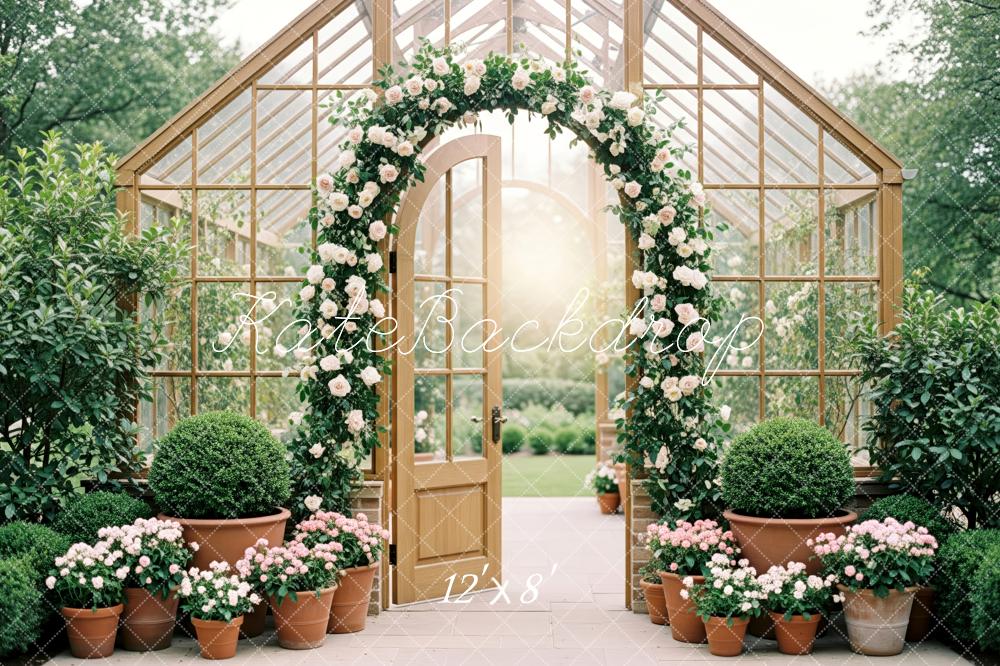 Kate Flower Arch Greenhouse Potted Plants Backdrop Designed by Patty Roberts