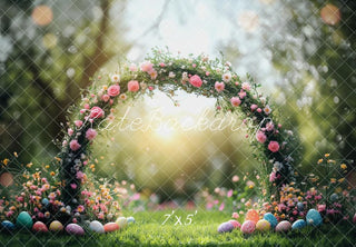 Kate Easter Garden Flower Arch Printed Backdrop Designed by Patty Roberts
