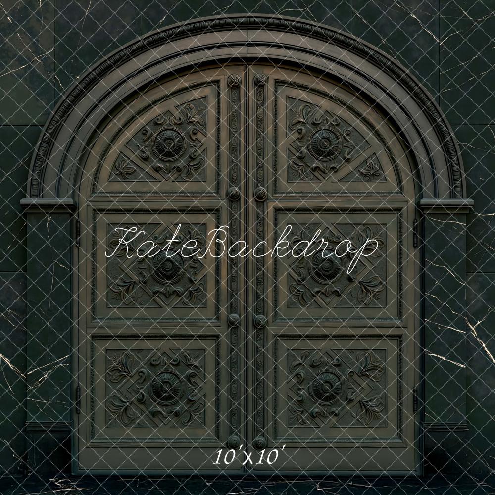 Kate Dark Marble Ornate Arched Door Backdrop Designed by Mini MakeBelieve