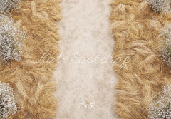 Boho Rustieke Hooi Veld Bloemen Foto Achtergrond Designed by Mini MakeBelieve