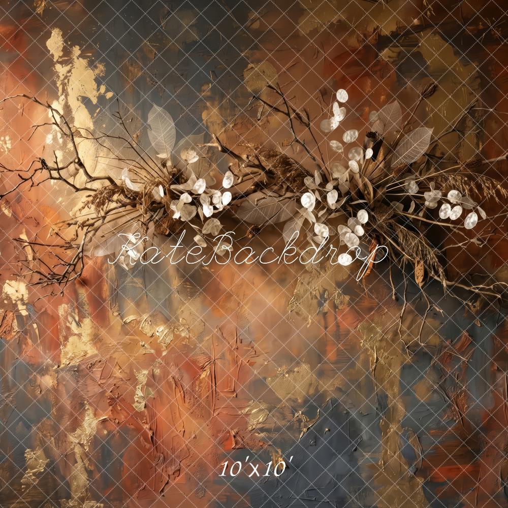 Kate Fall Floral Branch Abstract Printed Backdrop Designed by Patty Roberts