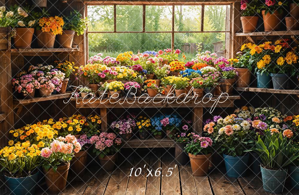 Kate Spring Flower Shop Interior Backdrop Designed by Emetselch