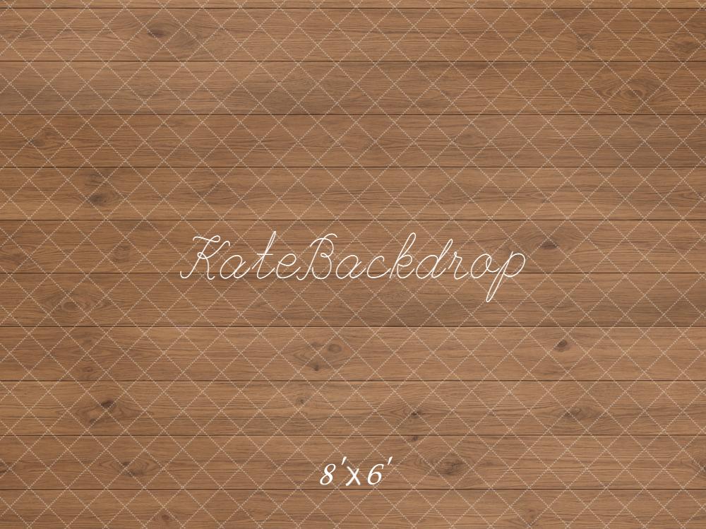 Kate Brown Wood Plank Floor Printed Backdrop Designed by Kate Image