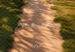 Kate Forest Shadow Meadow Path Floor Printed Backdrop Designed by Kate Image