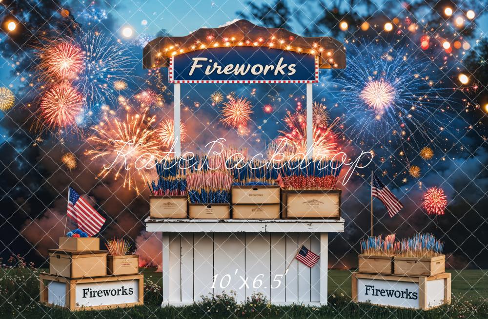 Independence Day Vuurwerkstand Viering Foto Achtergrond Designed by Emetselch