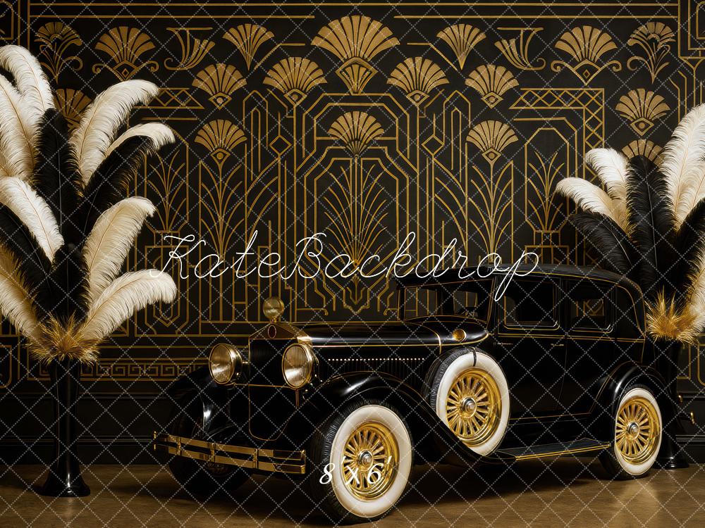 Art Deco Vintage Car Dark Foto Achtergrond Designed by Mini MakeBelieve