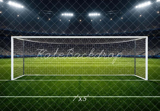 Kate Sports Soccer Field Goal Stadium Printed Backdrop Designed by Mini MakeBelieve
