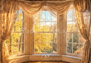 Kate Fall Sunlight Window Curtain Printed Backdrop Designed by Emetselch