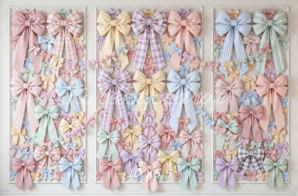 Kate Pastel Bow Wall Panel Printed Backdrop Designed by Mini MakeBelieve