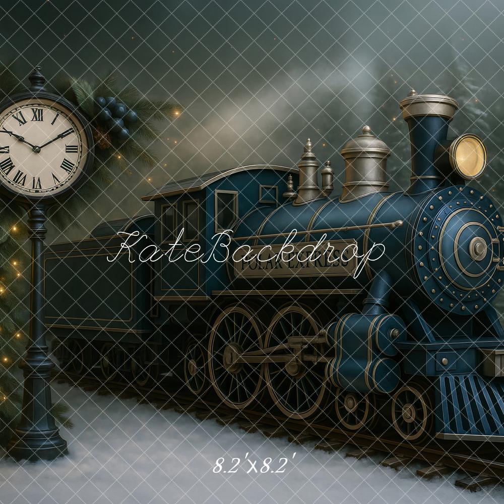 Fondo de reloj polar de invierno diseñado por Ashley Paul