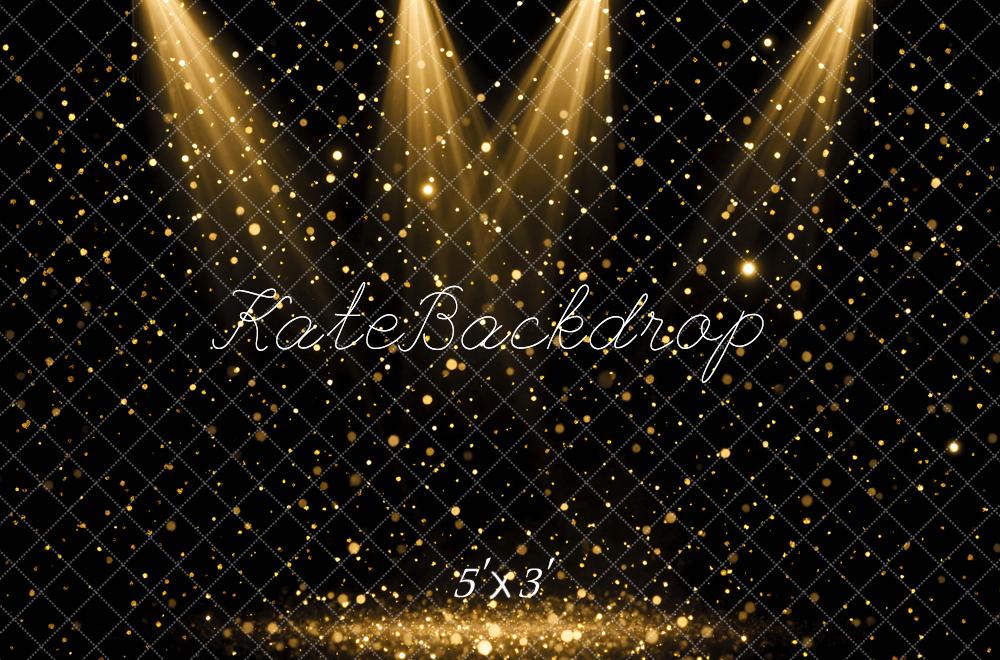 Kate Gold Spotlight Glitter Stage Backdrop Designed by Mini MakeBelieve