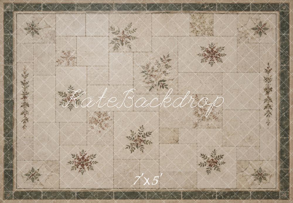 Kate Vintage Botanical Patterned Floor Printed Backdrop Designed by Vertigo Productions