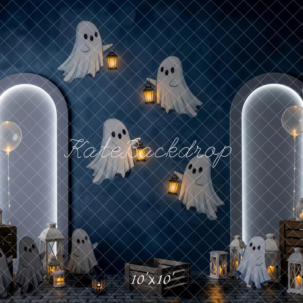 Kate Halloween Ghosts Night Lanterns Balloons Arches Backdrop Designed by Patty Roberts