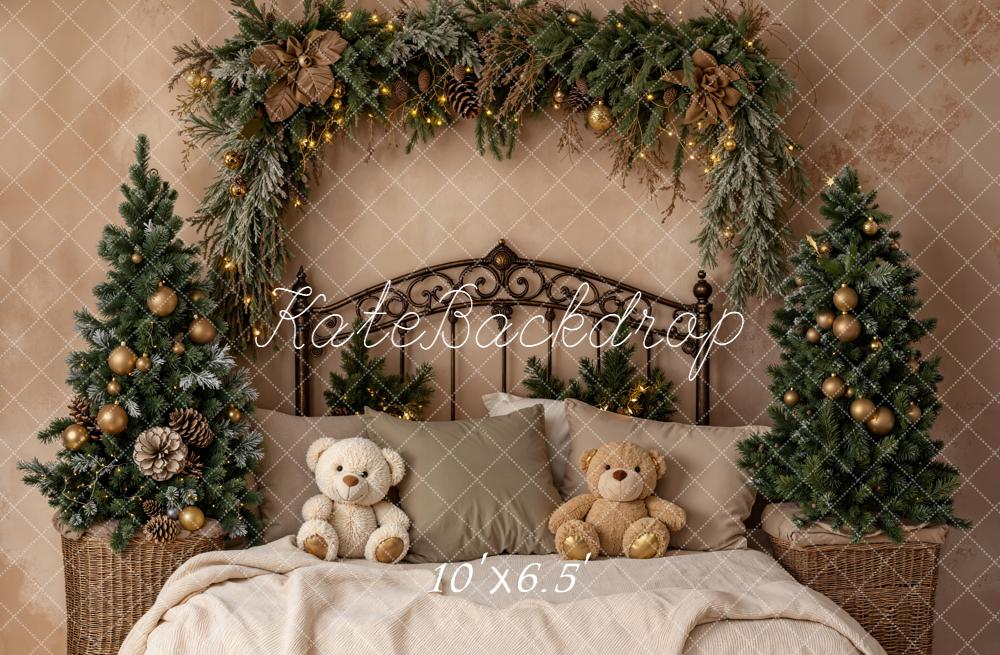 Kate Christmas Tree Headboard Teddy Bear Backdrop Designed by Emetselch