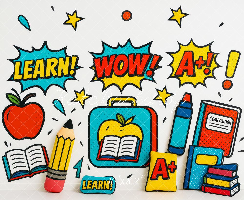 Kate Regreso a Clases Cómic A+ Fondo Diseñado por Patty Roberts