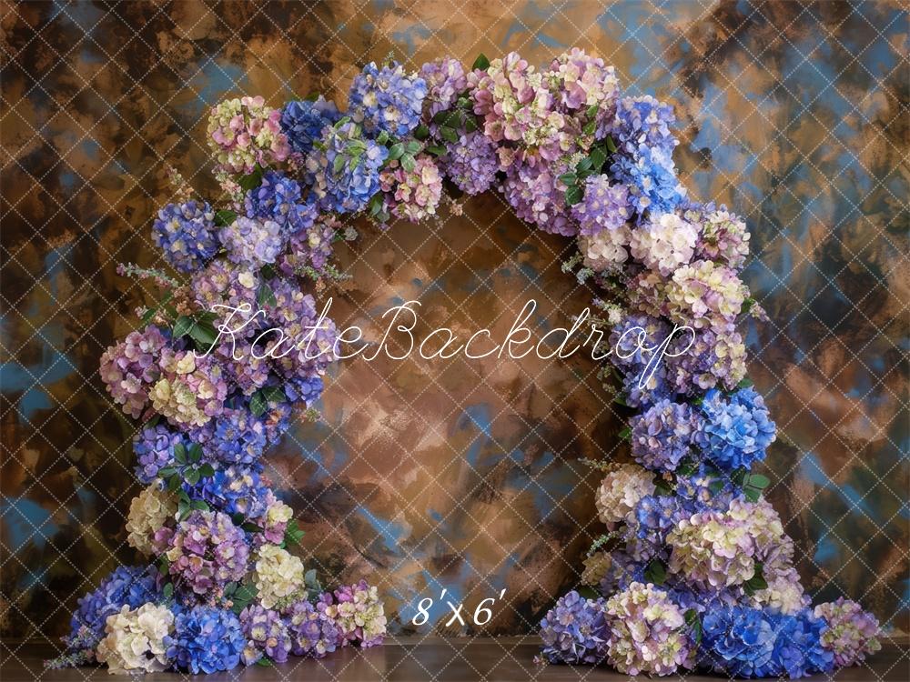 Kate Flower Arch Purple Blue Backdrop Designed by Mini MakeBelieve