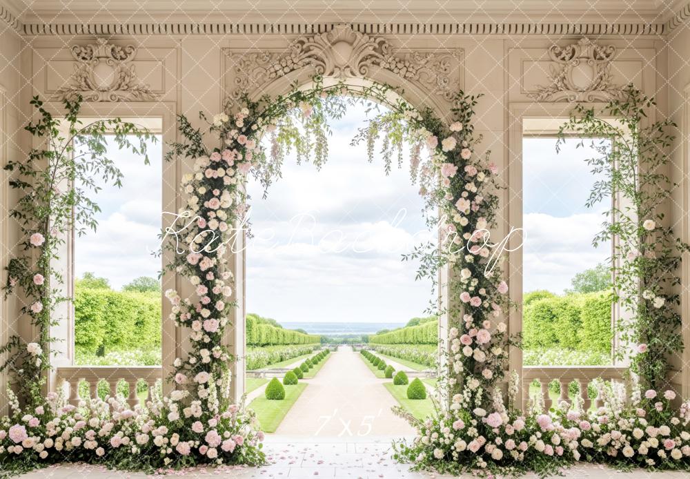 Kate Spring Flower Arch French Window Garden Backdrop Designed by Patty Roberts