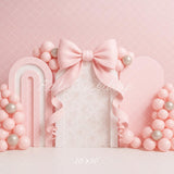 Cake Smash Boog Roze Ballonnen Foto Achtergrond Designed by Ashley Paul