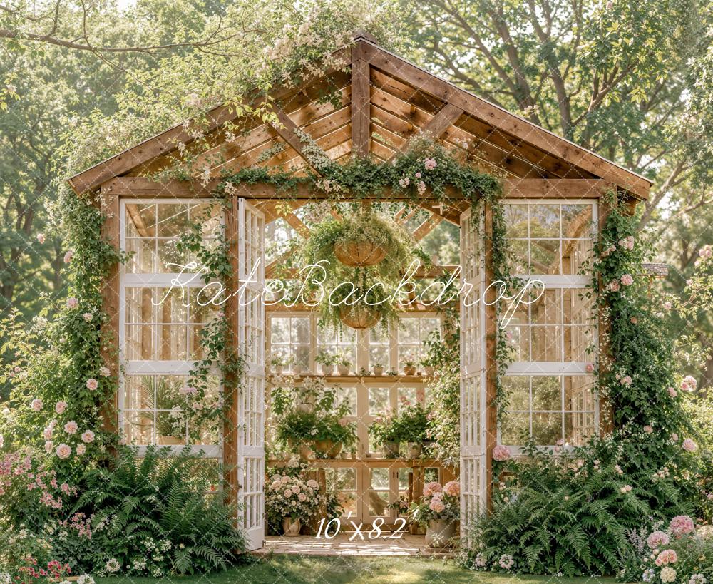 Kate Summer Greenhouse Flower Arch Garden Printed Backdrop Designed by Emetselch