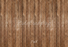Kate Brown Wood Plank Wall Printed Backdrop Designed by Kate Image