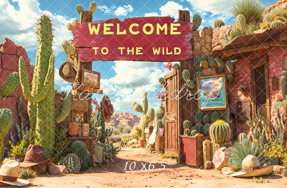 Kate Adventure Wild West Desert Cactus Cowboy Backdrop Designed by Emetselch