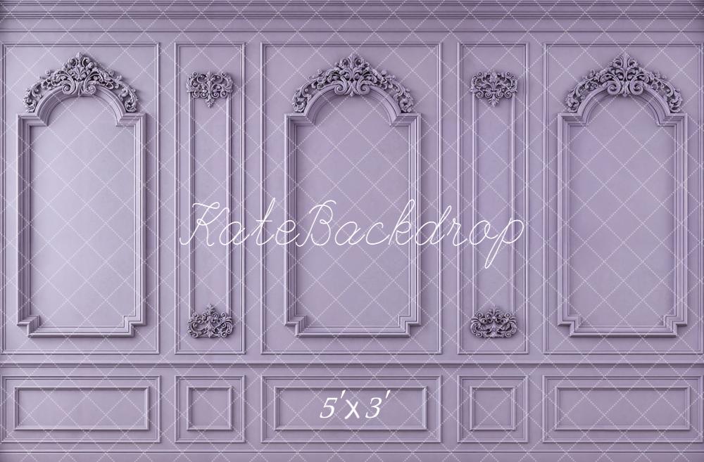 Kate Lavender Ornate Vintage Wall Printed Backdrop Designed by Chain Photography