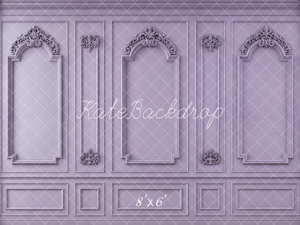 Kate Lavender Ornate Vintage Wall Printed Backdrop Designed by Chain Photography