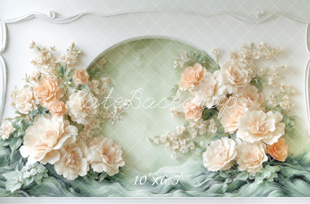 Kate Spring Floral Arch Green Wall Backdrop Designed by Mini MakeBelieve